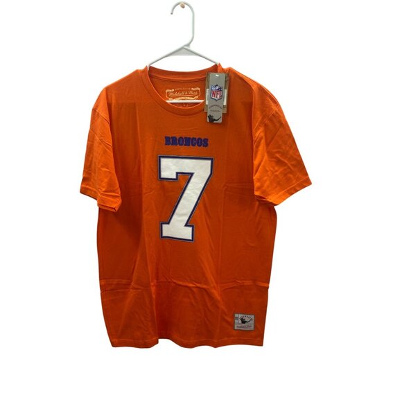 NWT Mitchell & Ness Men's Lg John Elway #7 Throwback T-Shirt 100% Cotton - Picture 1 of 13